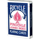 Карты Bicycle Pinochle Jumbo Index 44, синие