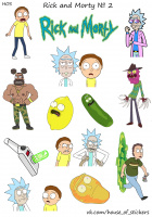 Стикер лист HOS - Rick and Morty №2