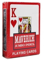 Игральные карты MAVERICK – JUMBO INDEX красные