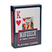 Игральные карты MAVERICK – JUMBO INDEX синие