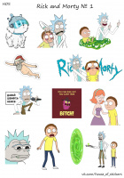 Стикер лист HOS - Rick and Morty №1