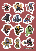 Стикер лист Stickeriscoming - Marvel #3